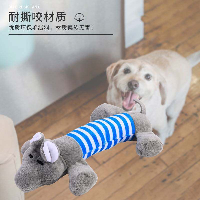 宠物狗狗猫咪毛绒卡通耐咬解压鸭子小猪大象可爱发声猫玩具狗用品