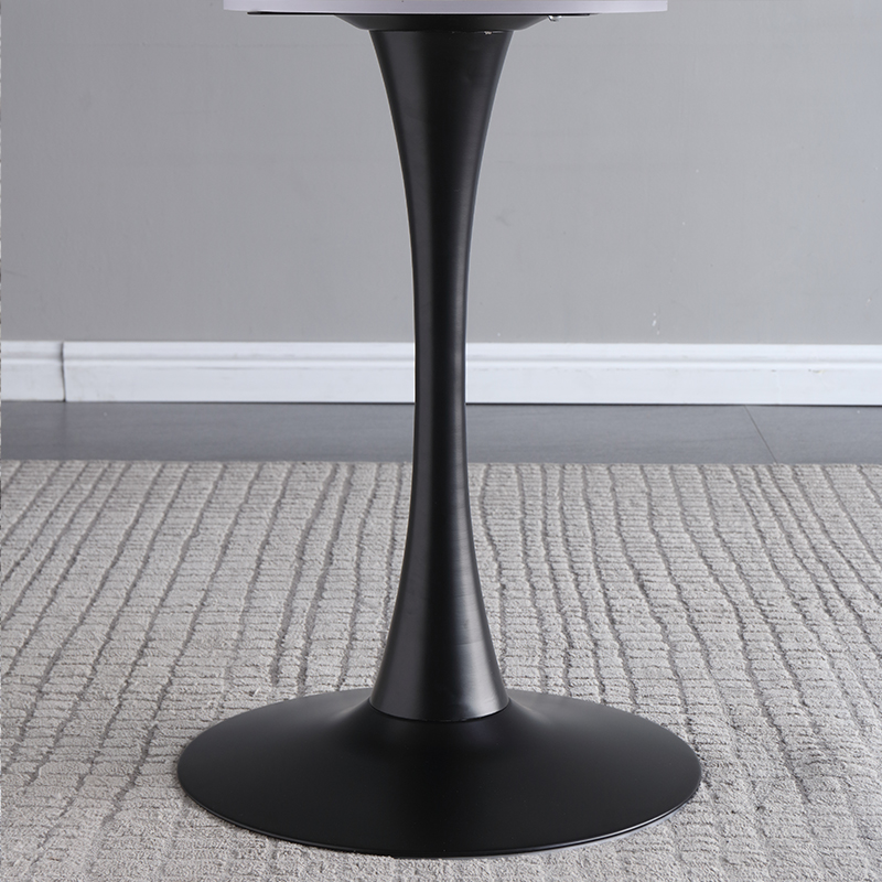 轻奢岩板餐桌休息区接待郁金香酒店洽谈桌咖啡奶茶店阳台小圆桌子