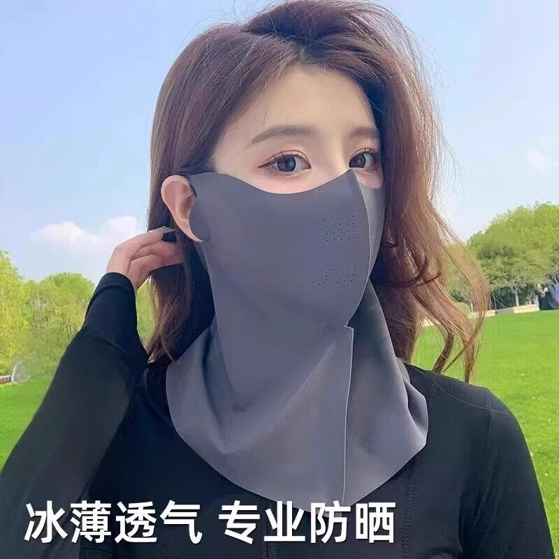 夏季防晒面罩女遮脖护脸透气遮阳