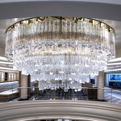 欢乐大型酒店大堂异形宴会厅会所宴会厅水晶厂家定做非标工程吊灯