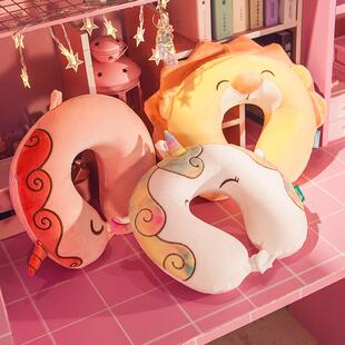 记忆棉U型颈枕护颈脖子汽车用卡通可爱旅行便携U形枕头颈椎靠枕女