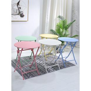 网红可折叠圆桌阳台小桌办公室谈判便携式无障碍豪华餐桌出租家庭