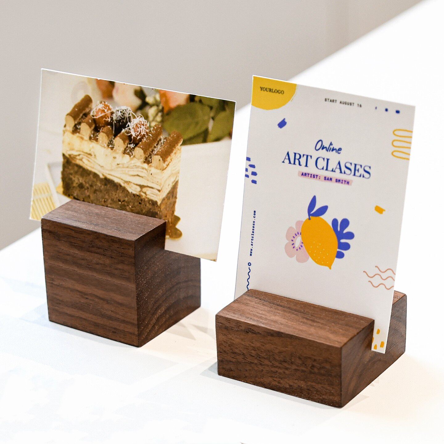 黑胡桃实木台签展示牌商品价格牌标价牌立牌标价签小台卡自助餐菜单菜