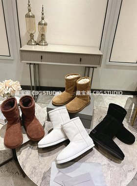 CBG藏宝阁/巨品质  25ss冬季巴黎雪地靴女加绒保暖棉鞋真皮短靴