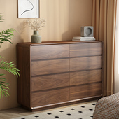 希木森全实木斗柜卧室新中式 2025新款 五斗六斗八斗九斗床头收纳柜