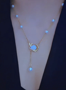 玉兔满天星贝珠项链女轻奢时尚