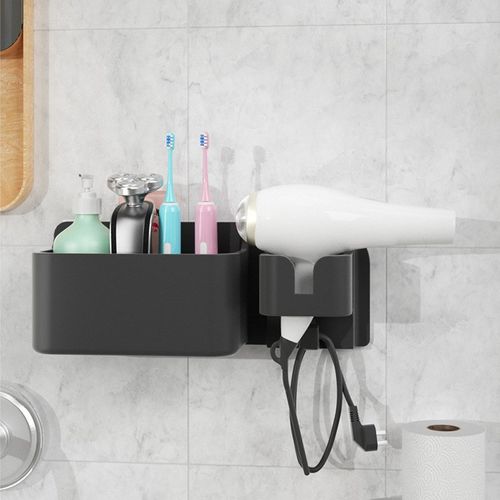 浴室吹风机架家用卫生间洗漱台吹风筒收纳架免打孔卧室吹风机挂架