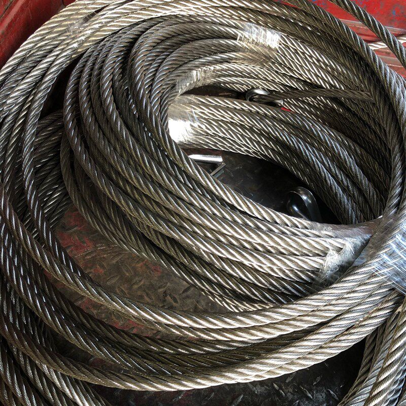 316不锈钢钢丝绳 船用钢心钢丝绳 起重不锈钢钢丝绳7*19- 16mm