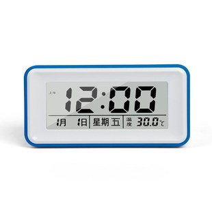 LCD三组闹铃语音报时钟学生多功能床头手动夜光静音电子闹钟