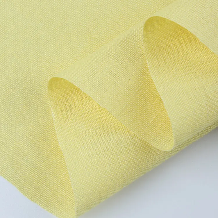 亚麻面料 101全亚麻 14支麻布 素色春夏连衣裙服装布料