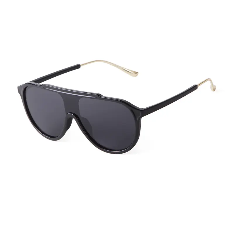 欧美时尚双梁大框多边形墨镜时尚凹造型太阳镜潮高级感痞帅眼镜男