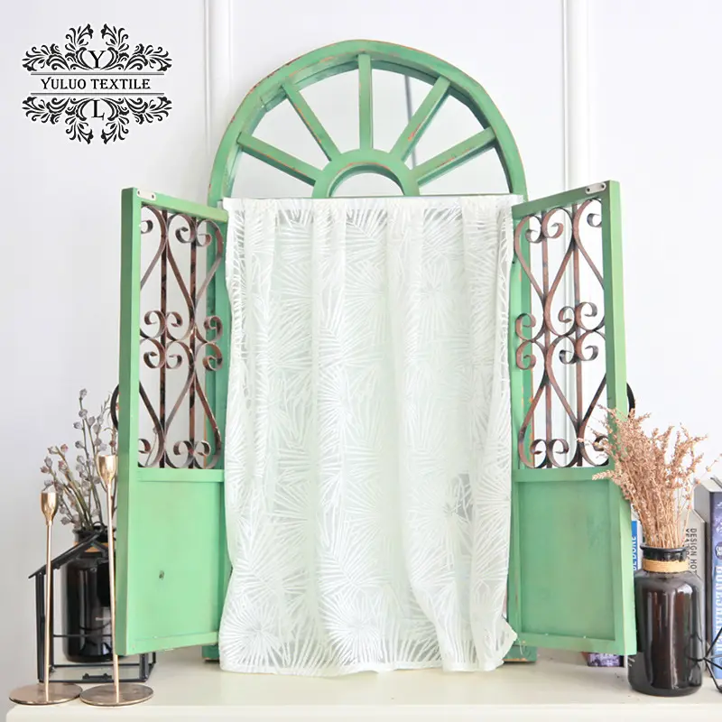 魔术贴纱帘自粘蕾丝窗帘成品公主白色窗纱梦幻门帘隔断帘子