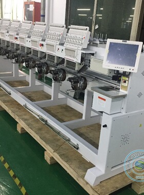 12针8头电脑帽绣机平绣机绣花机computerized embroidery machine