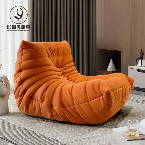 卧室懒人沙发客厅简约单人沙发高密度回弹海绵沙发躺椅单人椅
