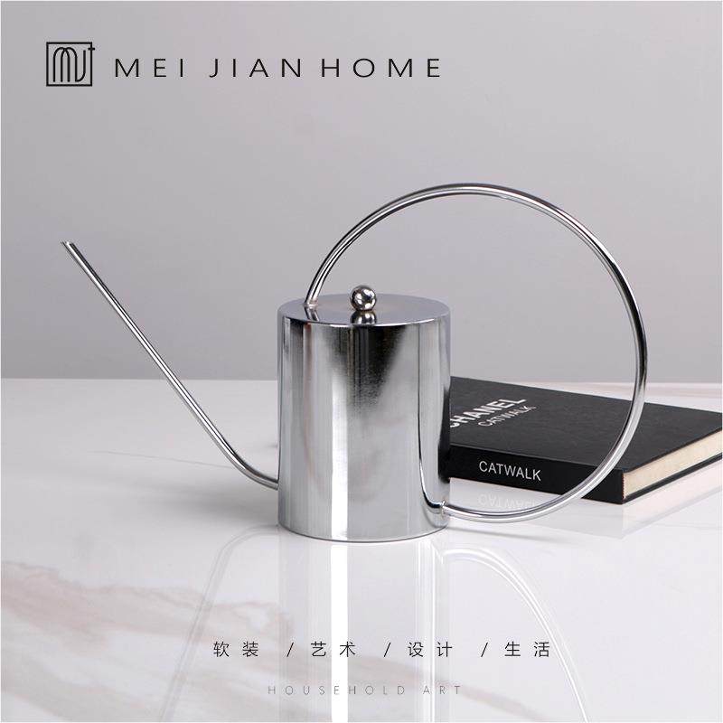 简约现代轻奢金属银色装饰茶壶水壶柜摆件茶几样板间软装饰品,特色手工艺,其他特色工艺品,淘宝优惠券,粉丝福利购,淘宝优惠卷