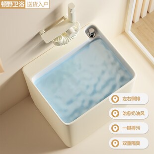 顿野拖把池2024新款家用阳台长方形拖把桶可排水高端卫生间托把池