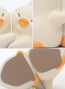 治愈系可爱贴贴鸭书挡书立架摆件家居客厅电视柜书房办公室桌面装