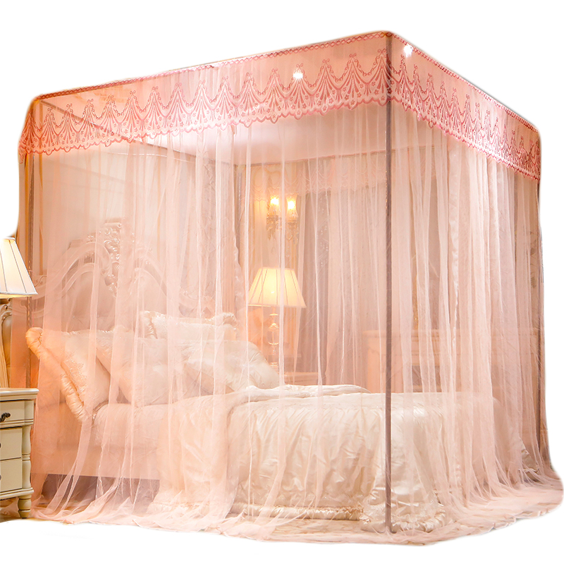 蚊帐家用加密加厚三开门1.5m卧室双人欧式宫廷1.8m双人床公主帐子