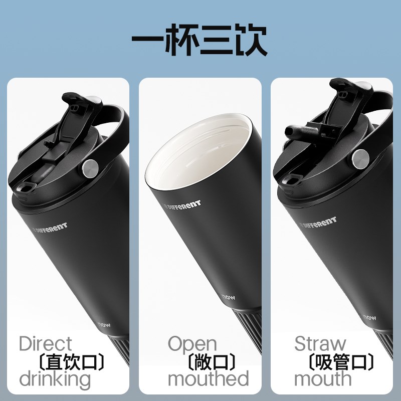 Vanow车载保温杯陶瓷内胆2024新款男生大容量保温水杯子便携