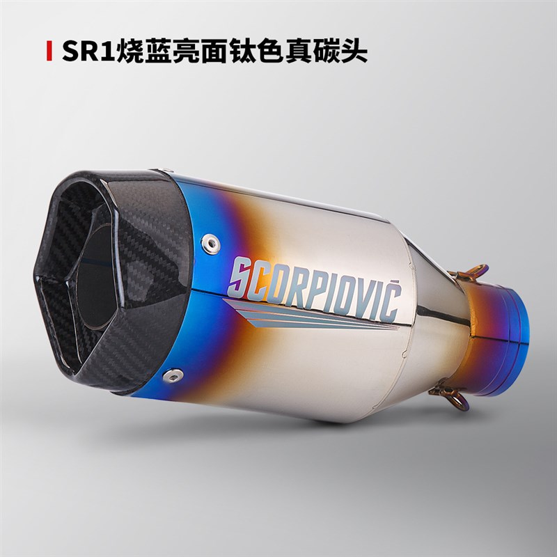 摩托车排气管MT09 Z400 R3 450SR Z900 SR1改装镜面尾段 通用尾管