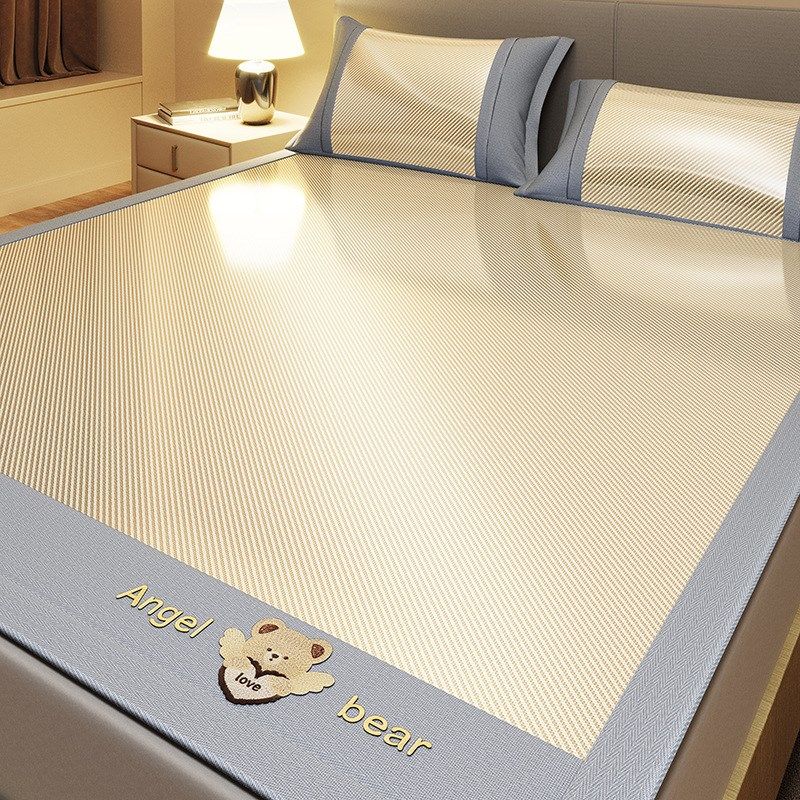 凉感冰丝凉席藤席单人纯色床罩凉席夏季家用空调软席凉席床垫席子,床上用品,冰丝席,淘宝优惠券,粉丝福利购,淘宝优惠卷