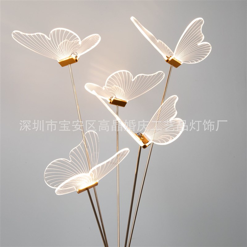 新款婚庆道具5头蝴蝶路引婚礼舞台场地场景布置活动氛围装饰用品