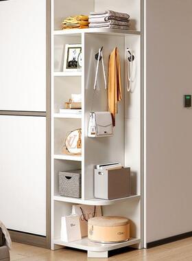 Solid wood corner cabinet wall mounte bookshelf storage rack