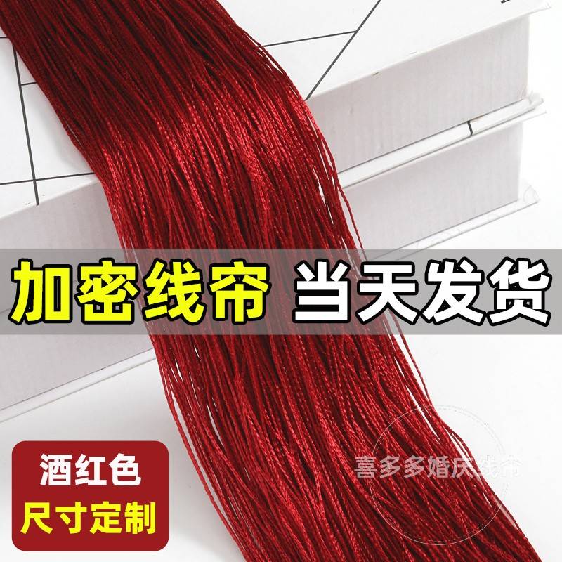 小红书同款加密婚庆线帘特密婚礼装饰舞台隔断帘流苏【尺寸定制】