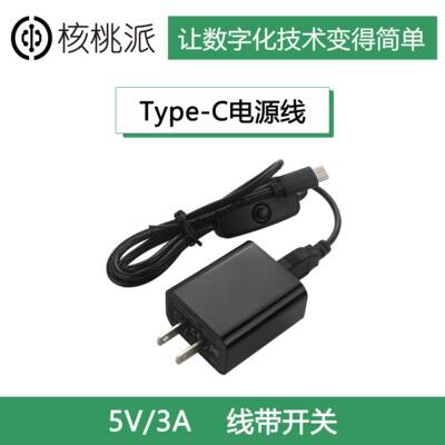 WalnutPi 核桃派1B 开发板 Type-C电源 5V3A 电源线带开关