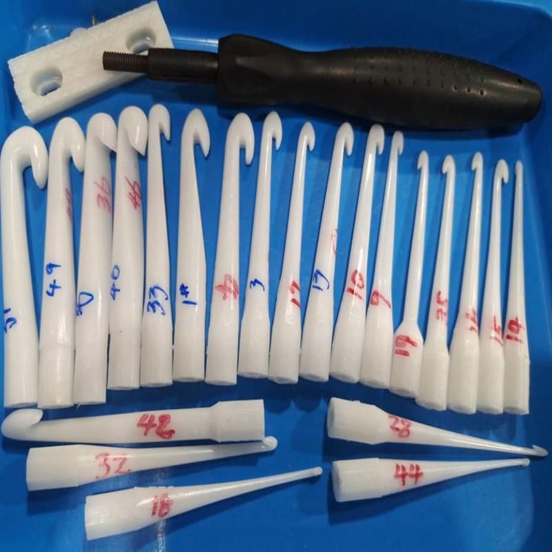 G钩针单头大全粗勾头51号细拉棒线圈环形电感工具勾子diy绕线14新