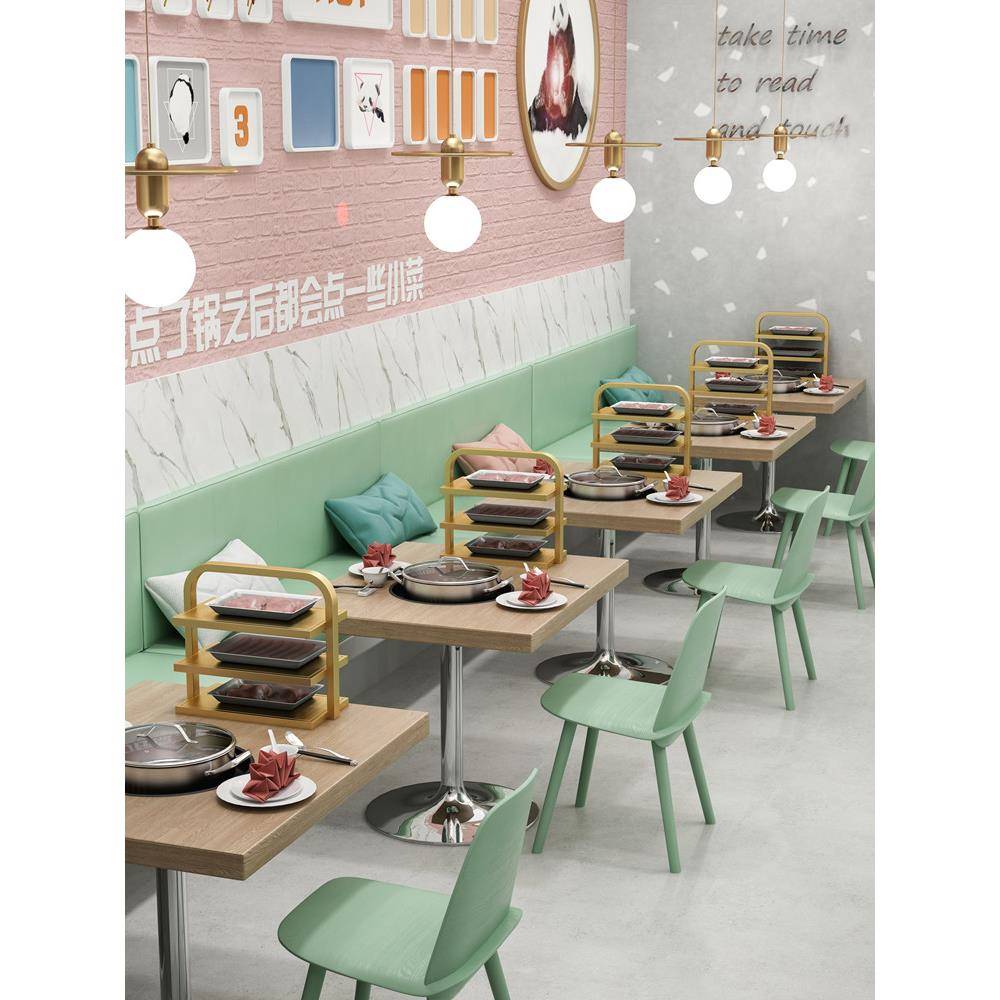 市井火锅菜架三层商用火锅店菜架子放蔬菜架烤肉店台上桌面小菜架