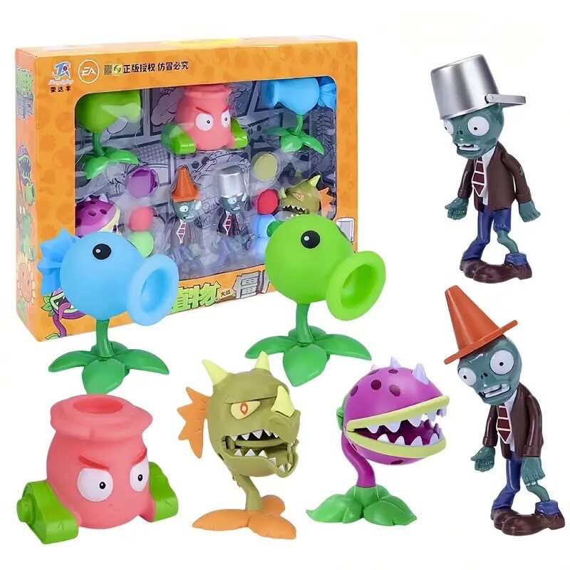 荣达丰正版植物大战僵尸软胶子弹豌豆射手发射器男孩儿童玩具礼物