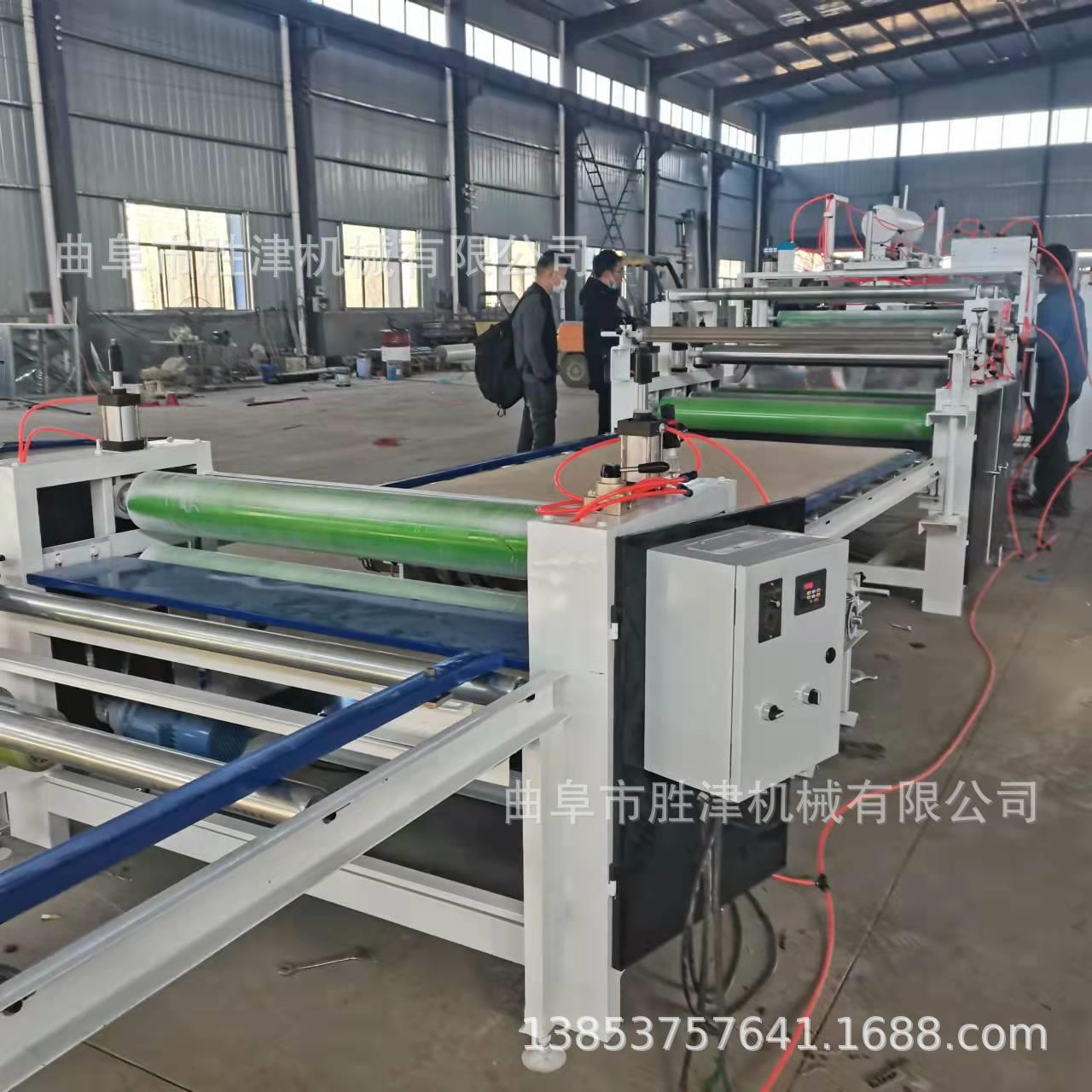 大板冷胶贴面机 木饰面板PUR平贴机 自动化设备大板表面平贴机