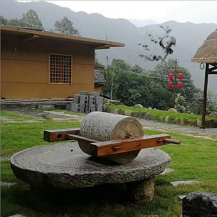 直径1.5米电动石碾子 低速研磨石碾磨米机 小麦石磨面粉机