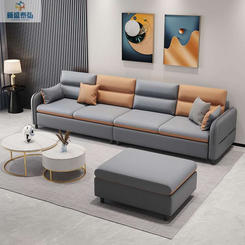 欧式极简沙发客厅科技布艺组合简约现代小户型北欧轻奢网红款沙发