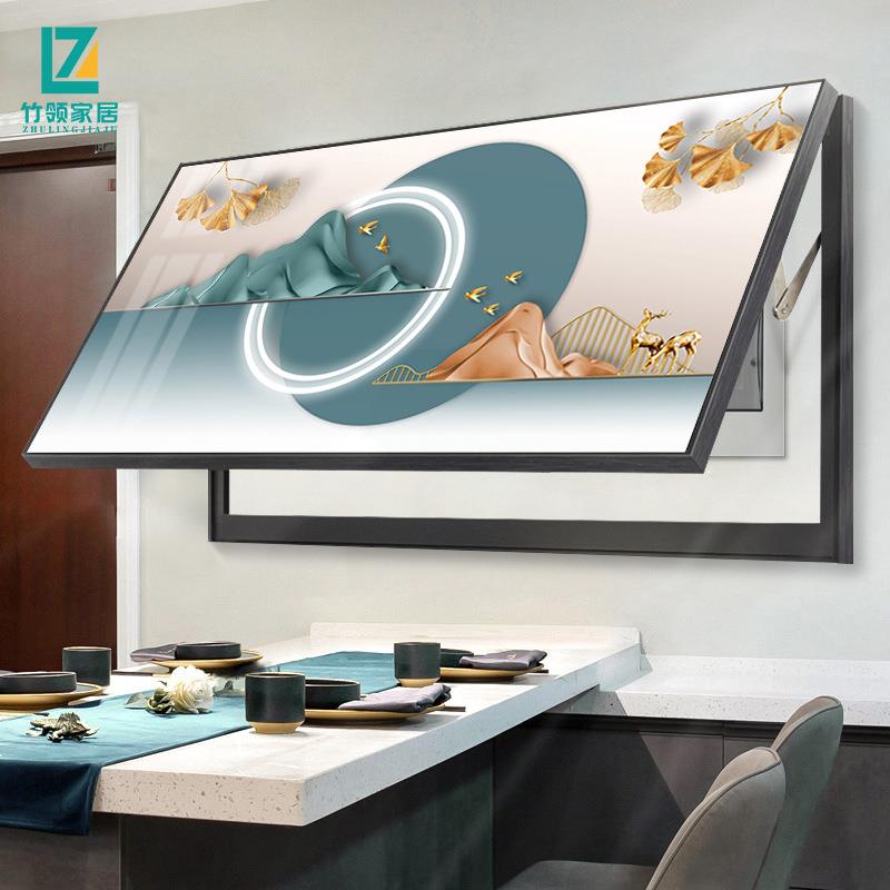 现代轻奢大尺寸电表箱装饰画免打孔遮挡配电箱电源开关盒大幅挂画
