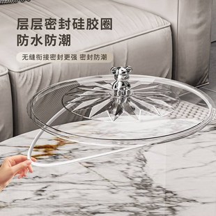 客厅茶几果盘轻奢零食摆放盘干果盘水果盘旋转密封坚果糖果盒 新款