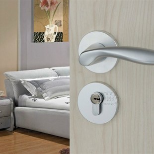 万科门锁精装修耐用欧式简约两件式把手卧室内化妆室房门锁换锁体