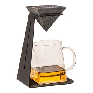 无孔茶漏陶瓷茶滤一体茶隔茶水旋转茶漏支架套组茶滤家用泡茶神器