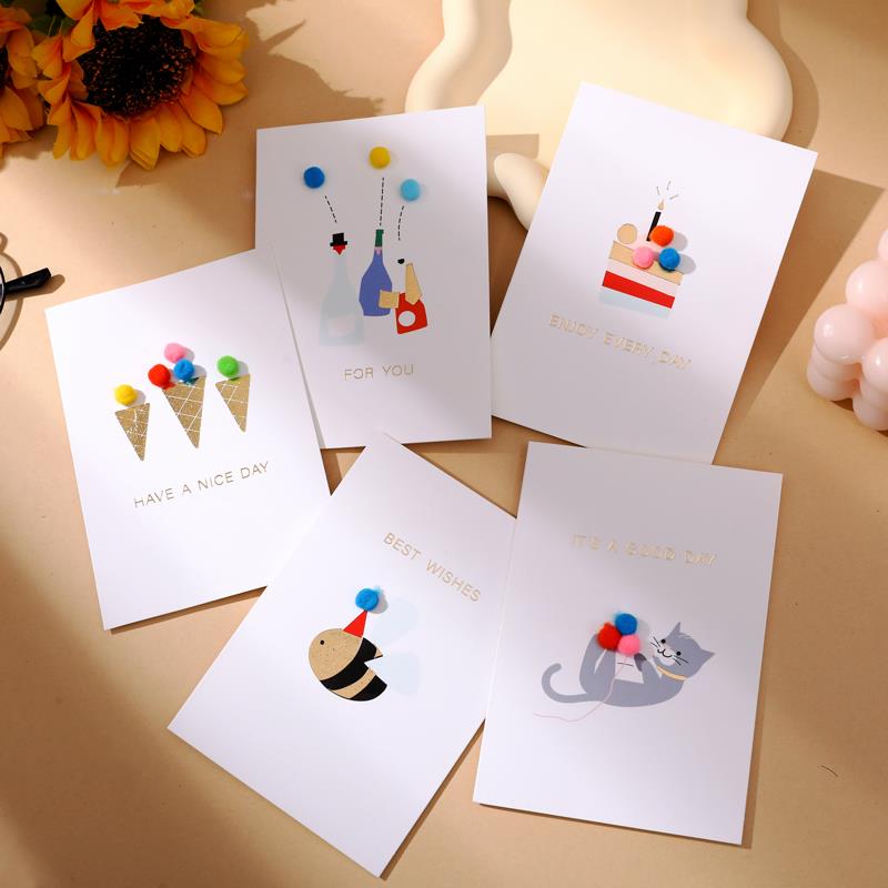 节日创意可爱卡通贺卡幼儿园父亲节毕业生日邀请祝福感恩小卡片
