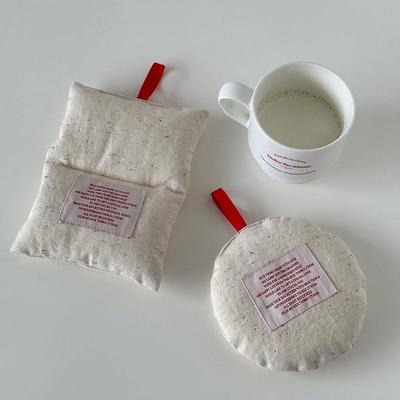 nicethings彩棉帆布夹棉杯垫 隔热垫 防烫垫 ins风 圆形 长方形