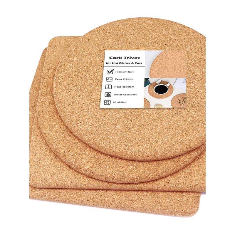 采购产品2-Pack圆方形大绝缘垫,软木垫,锅垫,板垫,绝缘垫