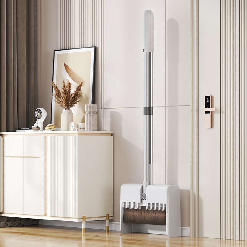 2024独特创新窄缝折叠收纳扫把组合套装不粘发家用扫帚簸箕斗清洁
