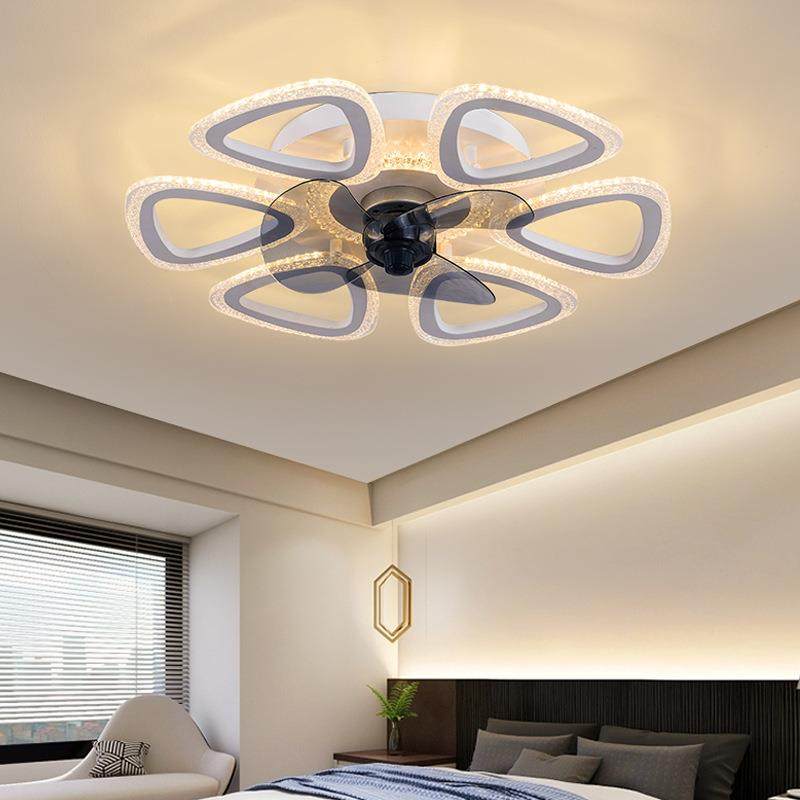 爆款直销吊扇灯现代简约客厅灯具新款静音卧室吸顶风扇灯