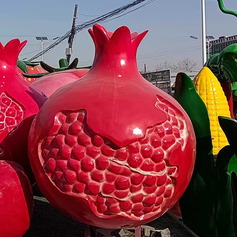 玻璃钢仿真石榴摆件园林农庄植物园瓜果蔬菜景观装饰模型