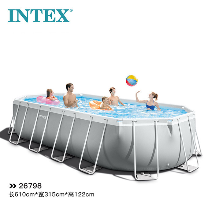 INTEX26798支架儿童游泳池家庭加厚大泳池户外移动水池养鱼池