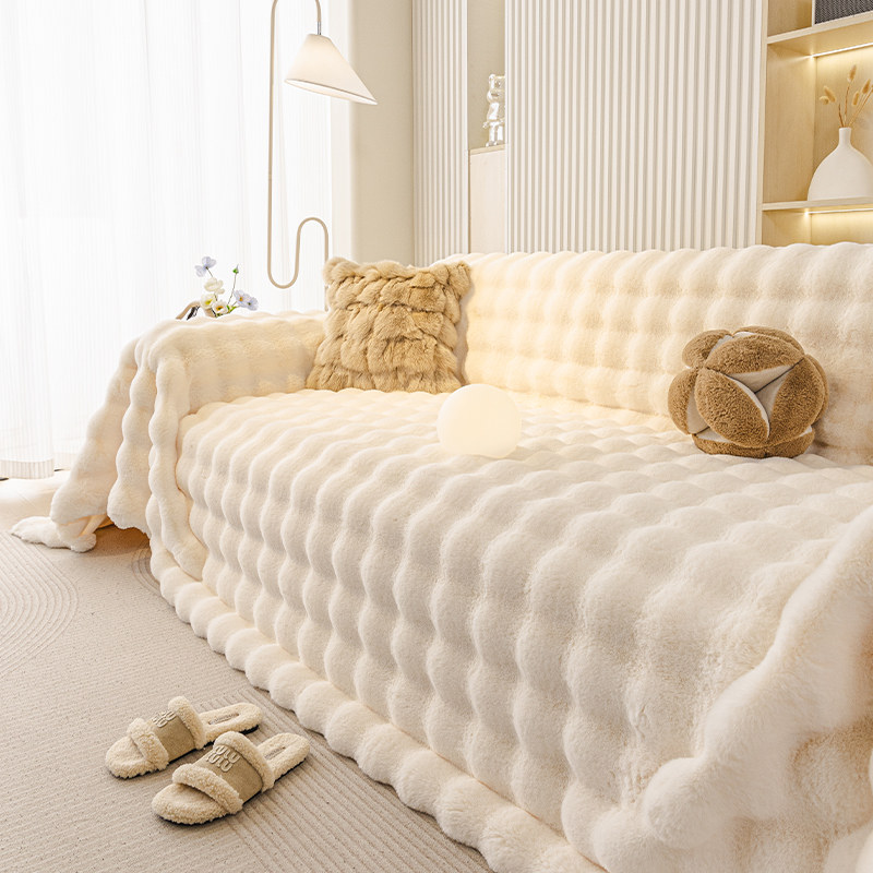 2025新款兔兔绒沙发盖布巾加厚毛绒套罩毯子全包全盖套罩坐垫垫子,居家布艺,沙发套,淘宝优惠券,粉丝福利购,淘宝优惠卷
