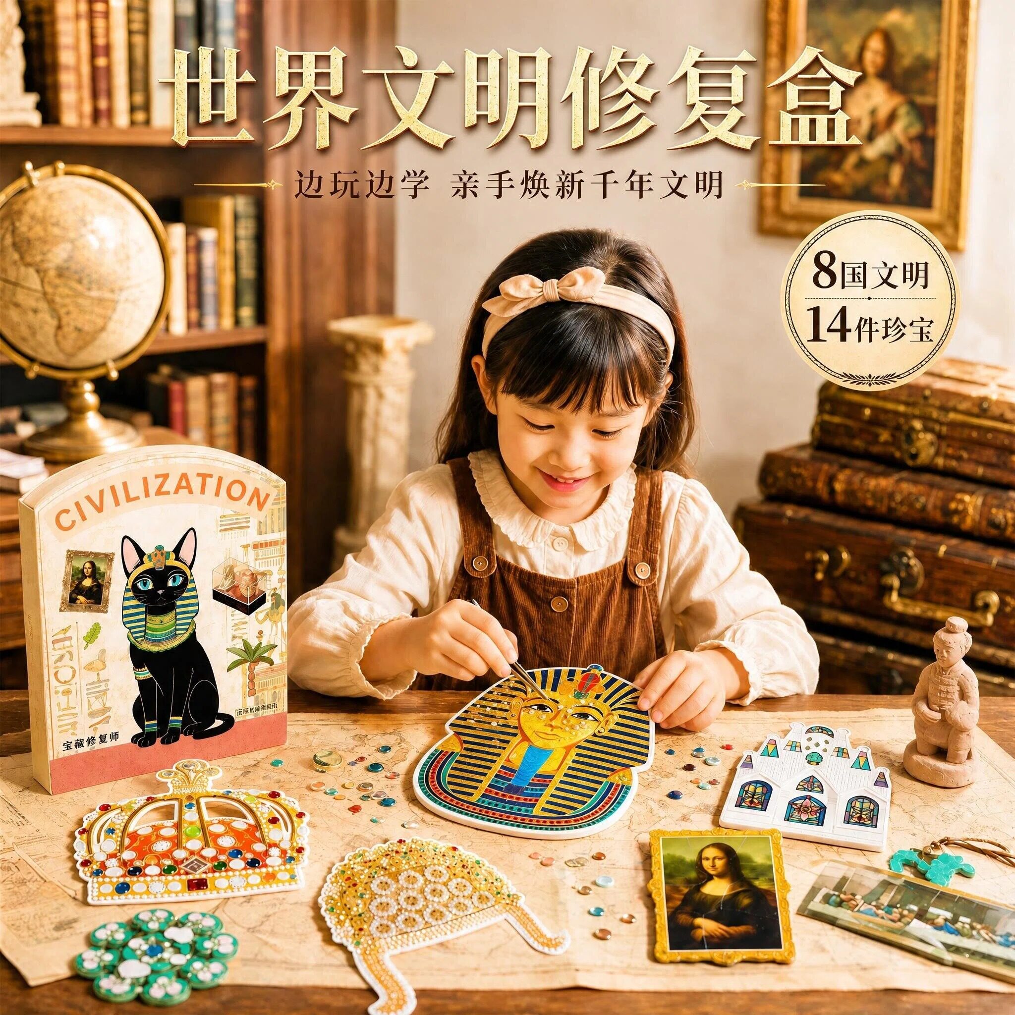 【儿童手工贴纸】文物修复玩具图片