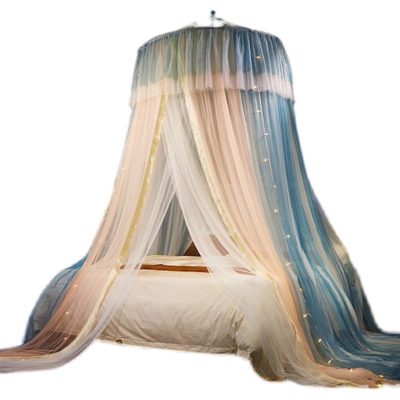 2021年新款圆顶蚊帐家用公主风吊顶免安装1.5米1.8m2方便拆洗床幔