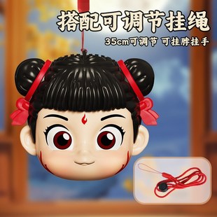 哪吒挂脖风扇2025新款 usb静音电风扇 家用儿童小型学生随身便携式